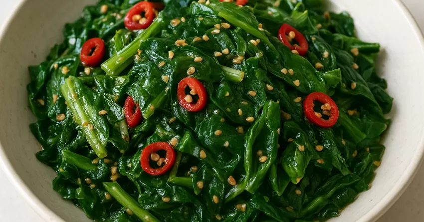 Salada picante de acelga