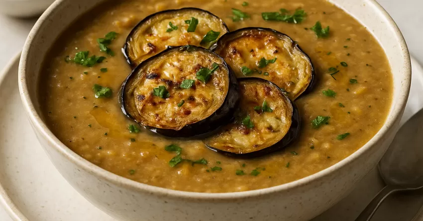 Sopa de berinjela assada