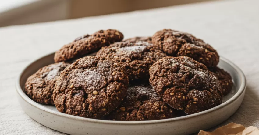 Biscoitos de centeio e chocolate