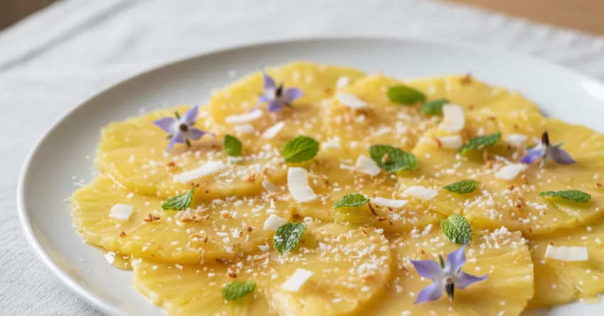 Carpaccio de abacaxi