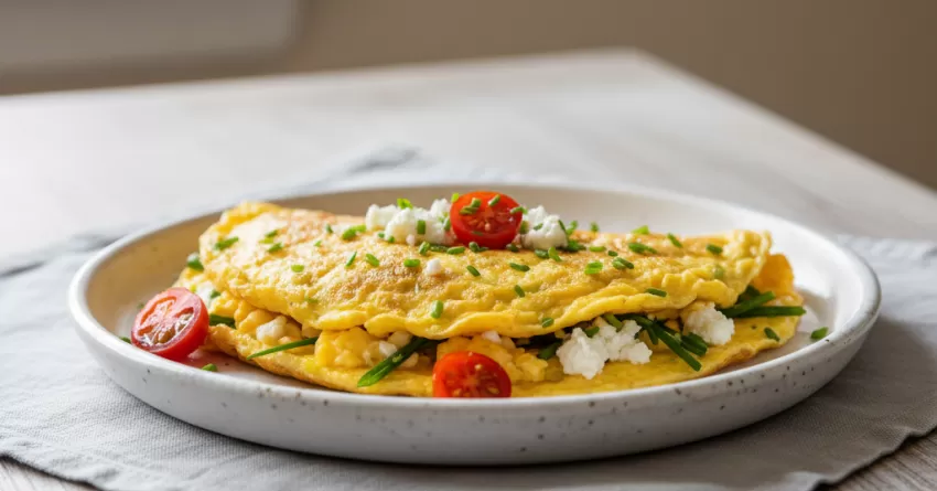 Omelete de ovos mexidos